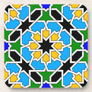 Islamic geometric pattern coaster