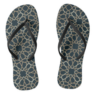 Islamic Geometric Pattern Design Abstract Jandals