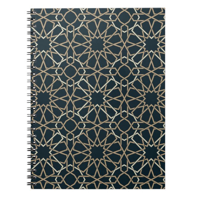 Islamic Geometric Pattern Design Abstract  Notebook (Front)