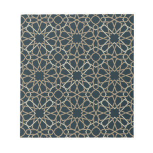 Islamic Geometric Pattern Design Abstract Notepad