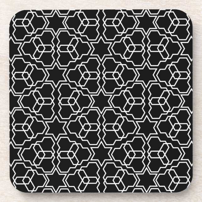 Islamic Geometric Pattern Design Arabic Vintage    Coaster (Front)