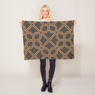 Islamic Geometric Pattern Design    Fleece Blanket