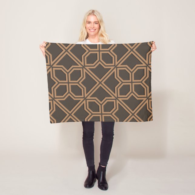 Islamic Geometric Pattern Design    Fleece Blanket (In Situ)