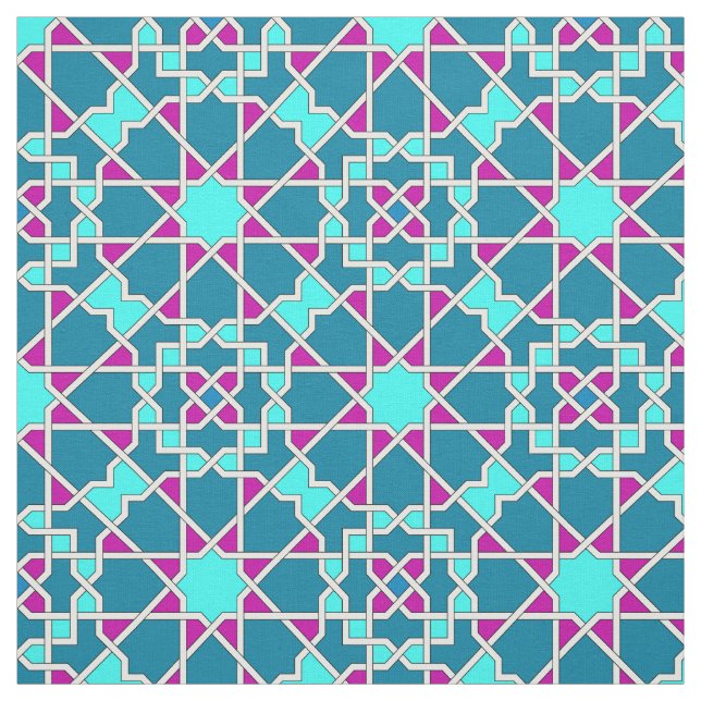 Islamic geometric pattern fabric (Swatch)