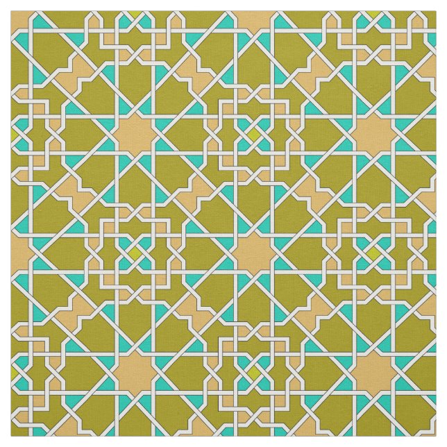 Islamic geometric pattern fabric (Swatch)