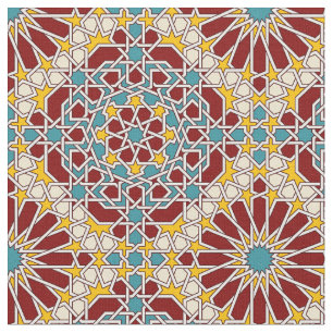 Islamic geometric pattern fabric