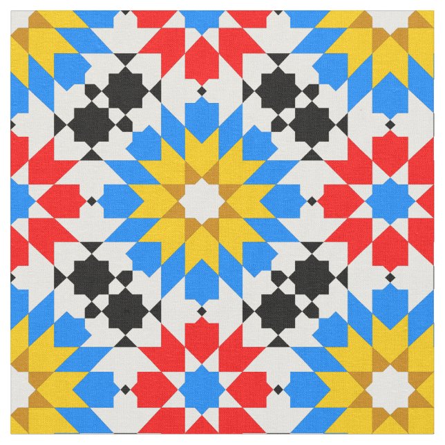 Islamic geometric pattern fabric (Close Up)