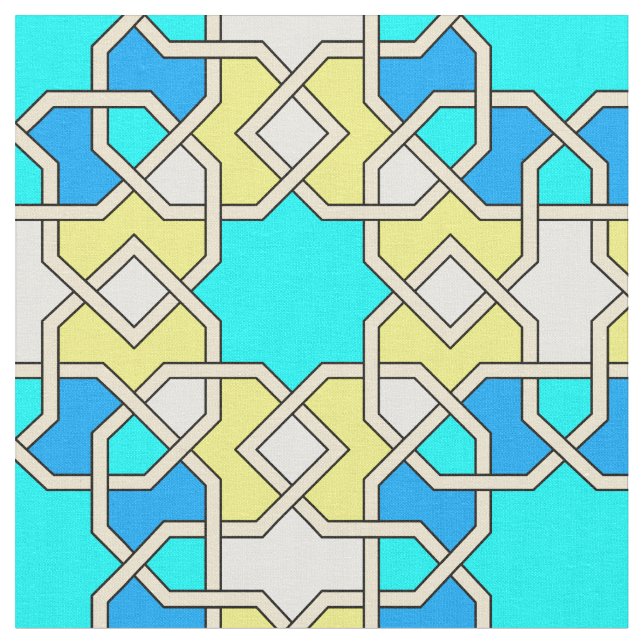 Islamic geometric pattern fabric (Close Up)