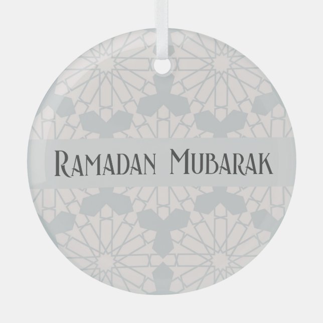 Islamic Geometric Pattern Glass Tree Decoration (Front)