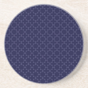 Islamic Geometric Pattern in Blue and Gold Coaster