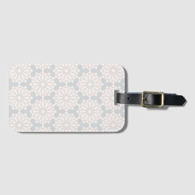Islamic Geometric Pattern Luggage Tag (Front Horizontal)
