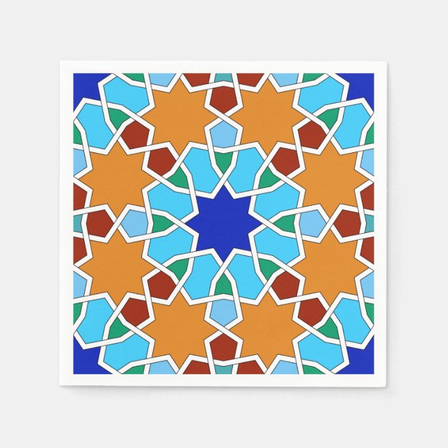 Islamic geometric pattern napkin (Front)