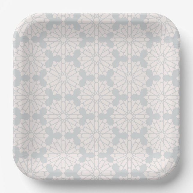 Islamic Geometric Pattern Paper Plate (Front)