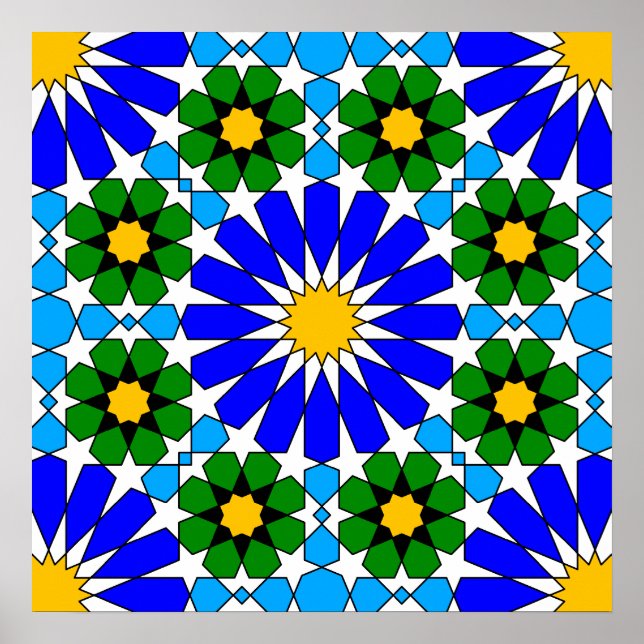 Islamic geometric pattern Poster (Front)