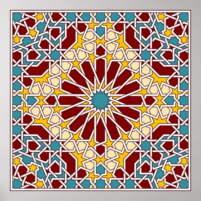 Islamic geometric pattern Poster (Front)