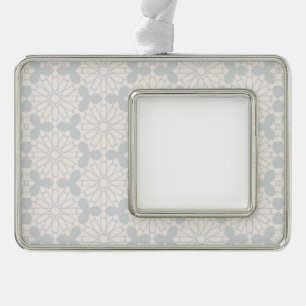 Islamic Geometric Pattern Silver Plated Framed Ornament