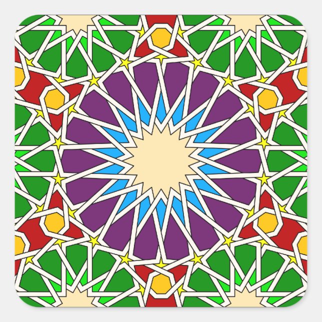 Islamic geometric pattern sticker (Front)