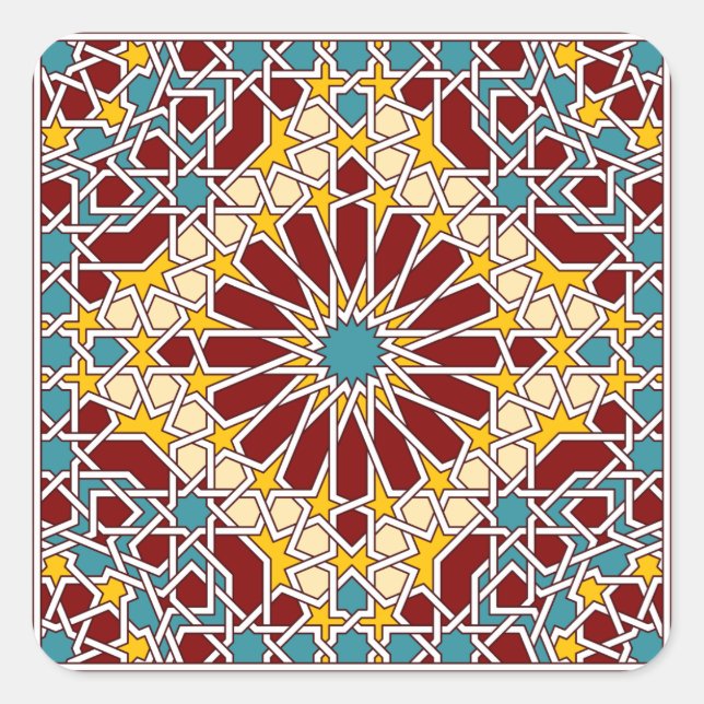 Islamic geometric pattern sticker (Front)