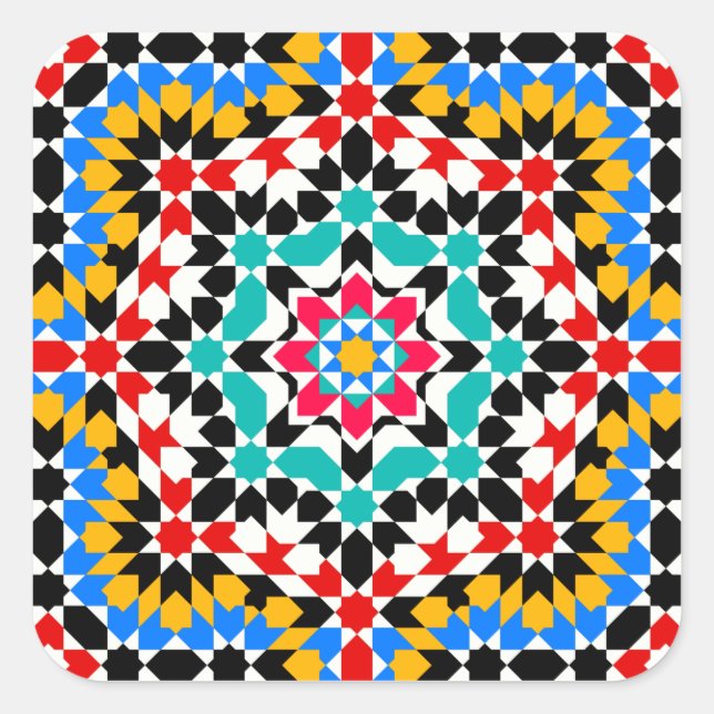 Islamic geometric pattern sticker (Front)