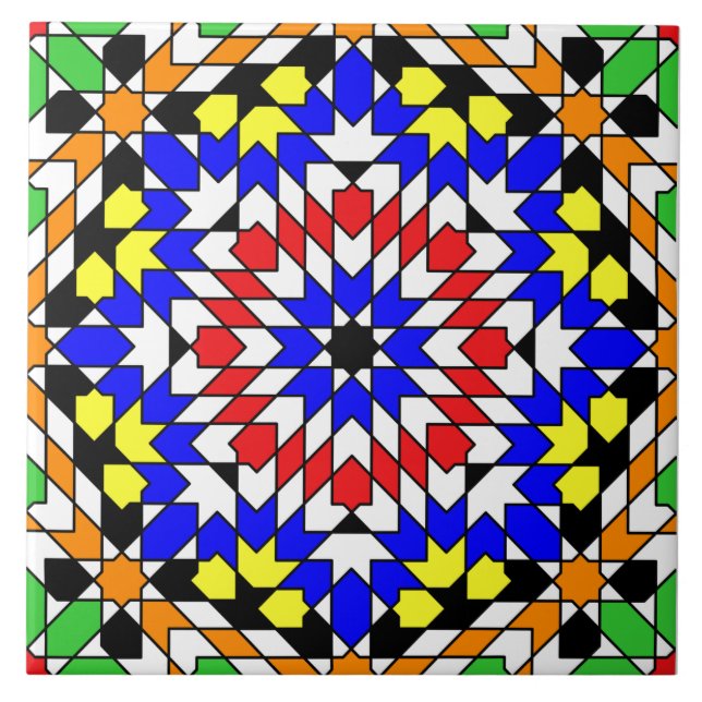 Islamic geometric pattern tile (Front)