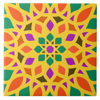 Islamic geometric pattern tile for mosque