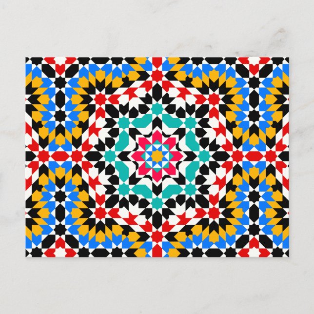 Islamic geometric patterns postcard (Front)