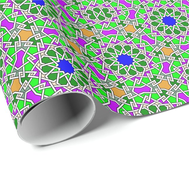 Islamic geometric patterns wrapping paper (Roll Corner)