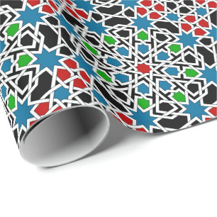 Islamic geometric patterns wrapping paper
