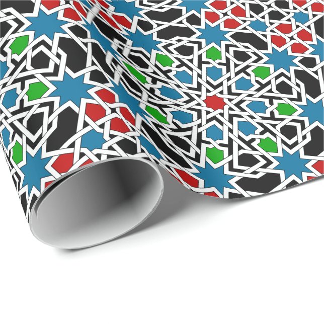 Islamic geometric patterns wrapping paper (Roll Corner)