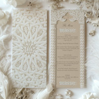 Islamic Geometric Wedding Menu Card