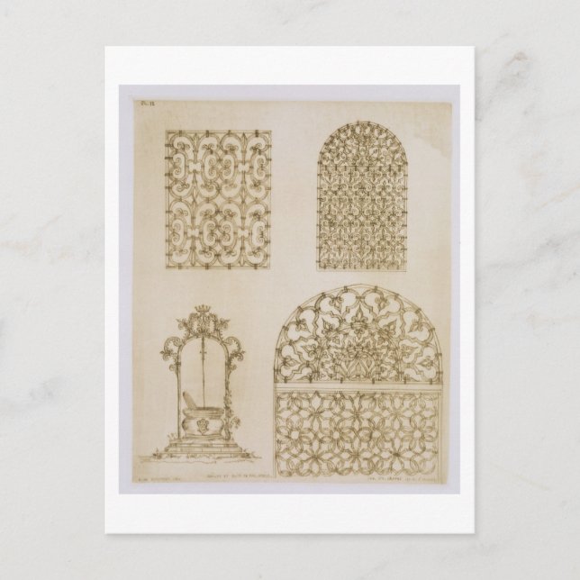 Islamic ironwork grills for windows and wells, fro postcard (Front)