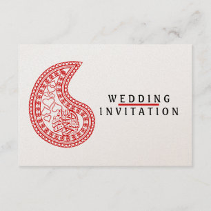 Islamic Islam wedding engagement pattern Invitation
