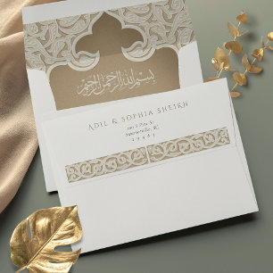Islamic Lace-Effect Wedding Bismillah Envelope