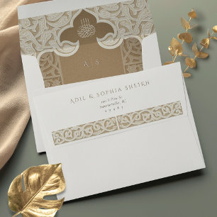 Islamic Lace-Effect Wedding Bismillah Envelope