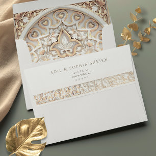 Islamic Lace-Effect Wedding Envelope