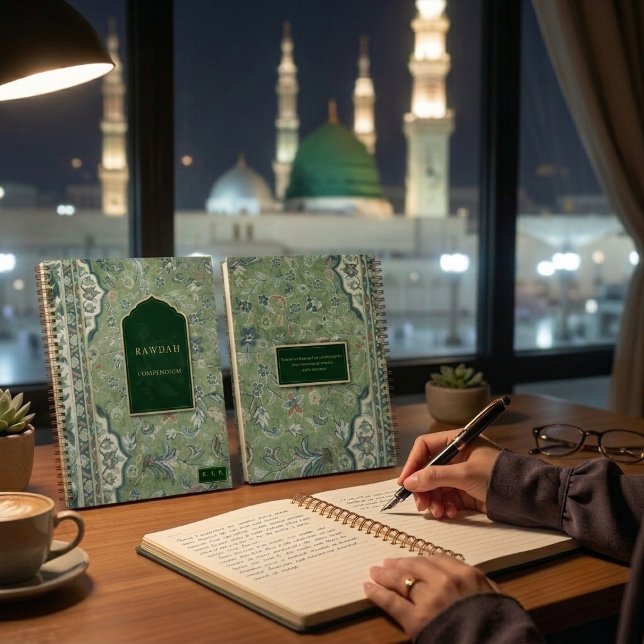 Islamic Madinah Rawdah Green Carpet Notebook (Creator Uploaded)