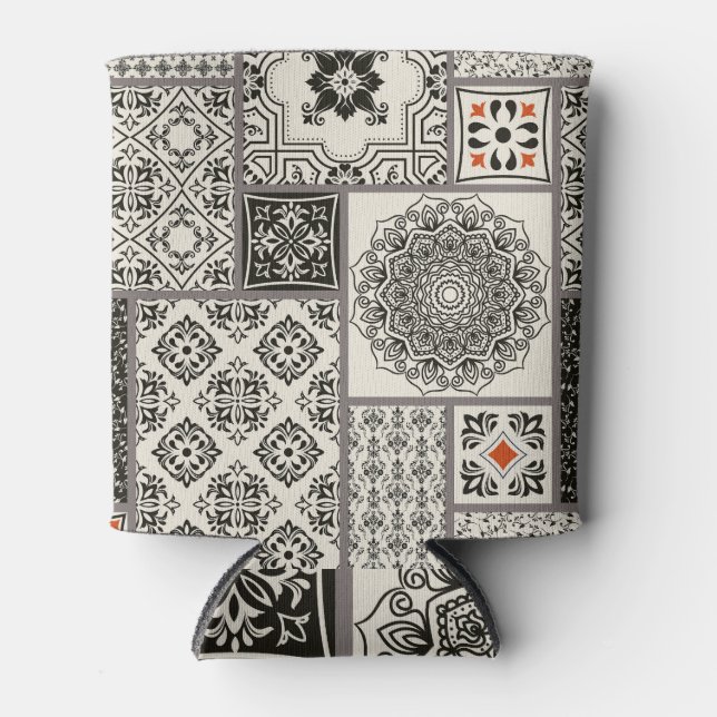 Islamic Majolica Pottery Tile Pattern Can Cooler (Front)