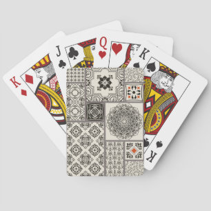 Islamic Majolica Pottery Tile Pattern Playing Cards