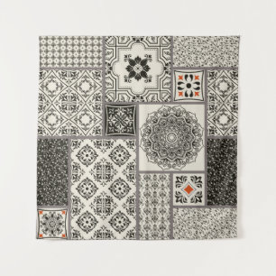 Islamic Majolica Pottery Tile Pattern Tapestry