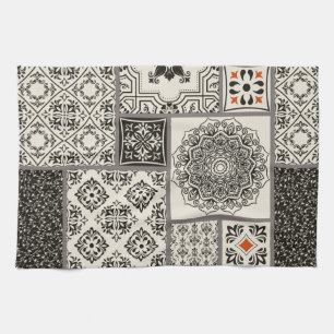 Islamic Majolica Pottery Tile Pattern Tea Towel