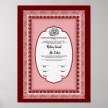 Islamic marriage certificate,