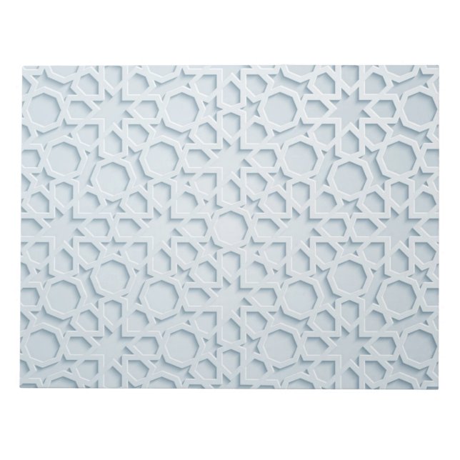 islamic moroccan geometric pattern notepad (Front)