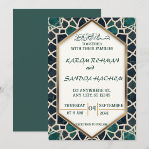 Islamic Mosaic Wedding Invitation
