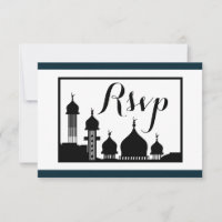 Islamic Mosque Silhouette Wedding RSVP