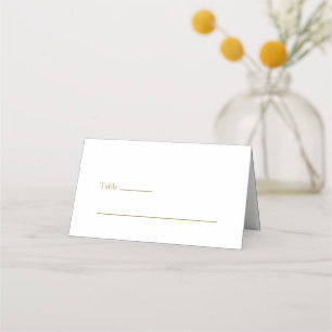 Islamic Muslim White Wedding Table Place Card