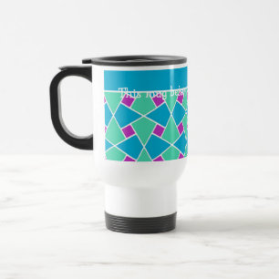 Islamic Pattern and Stripes Custom Travel Mug