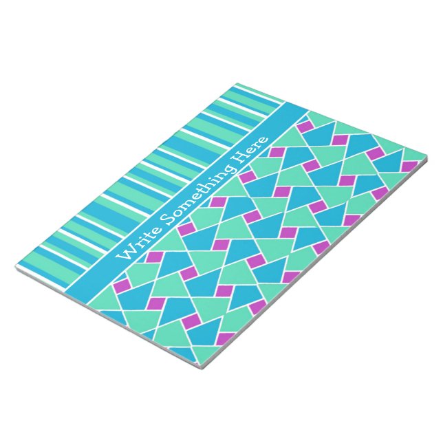 Islamic Pattern and Stripes Notepad or Jotter (Angled)