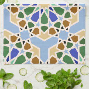 Islamic Pattern Background Tea Towel