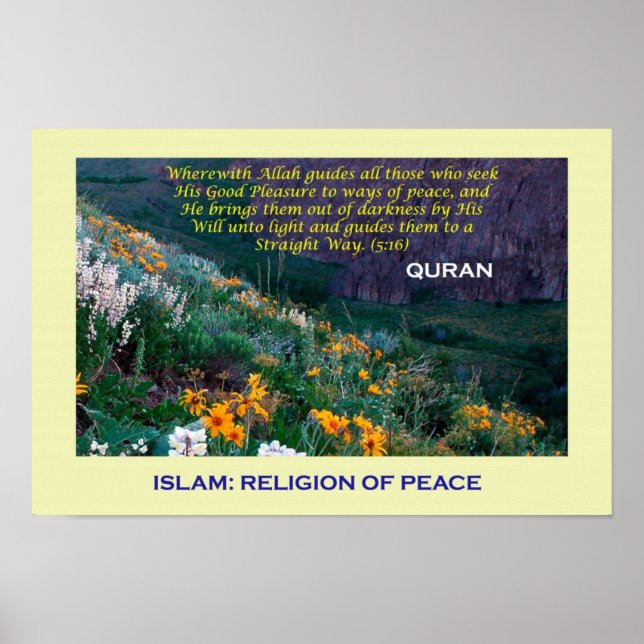 Islamic Poster (Islam religion of Peace) (Front)