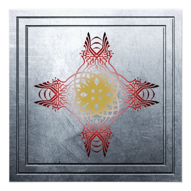 islamic posters with bismillah mosaic word (Front)